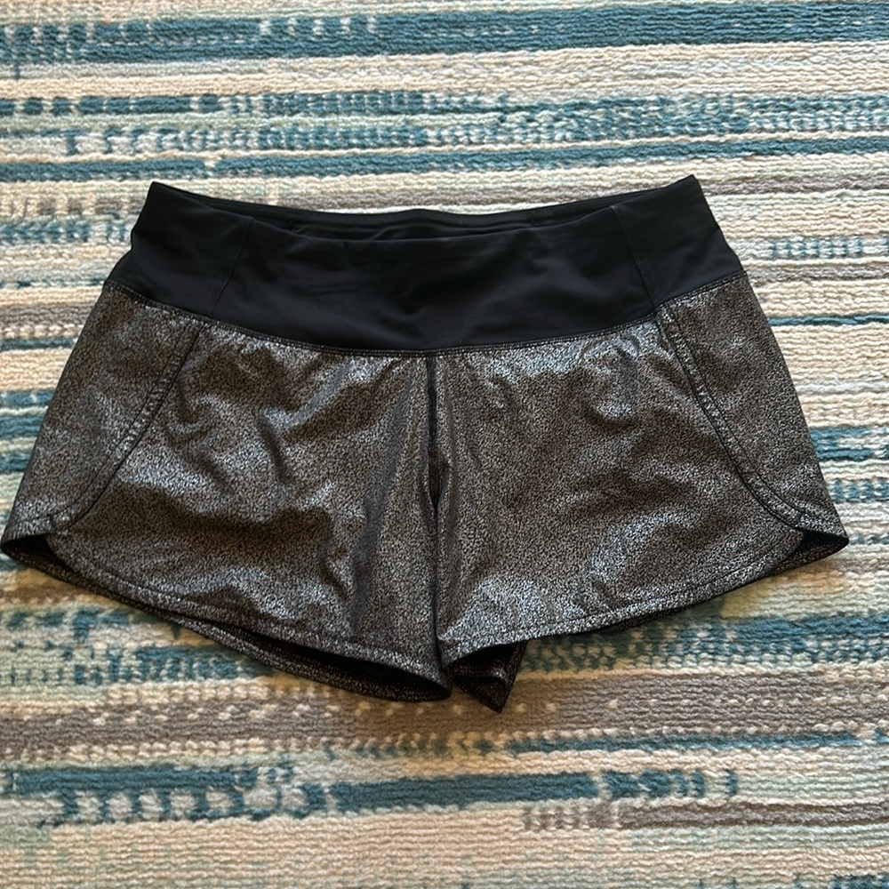 Special edition, lululemon silver fleck speed up 4” inseam short size 6.